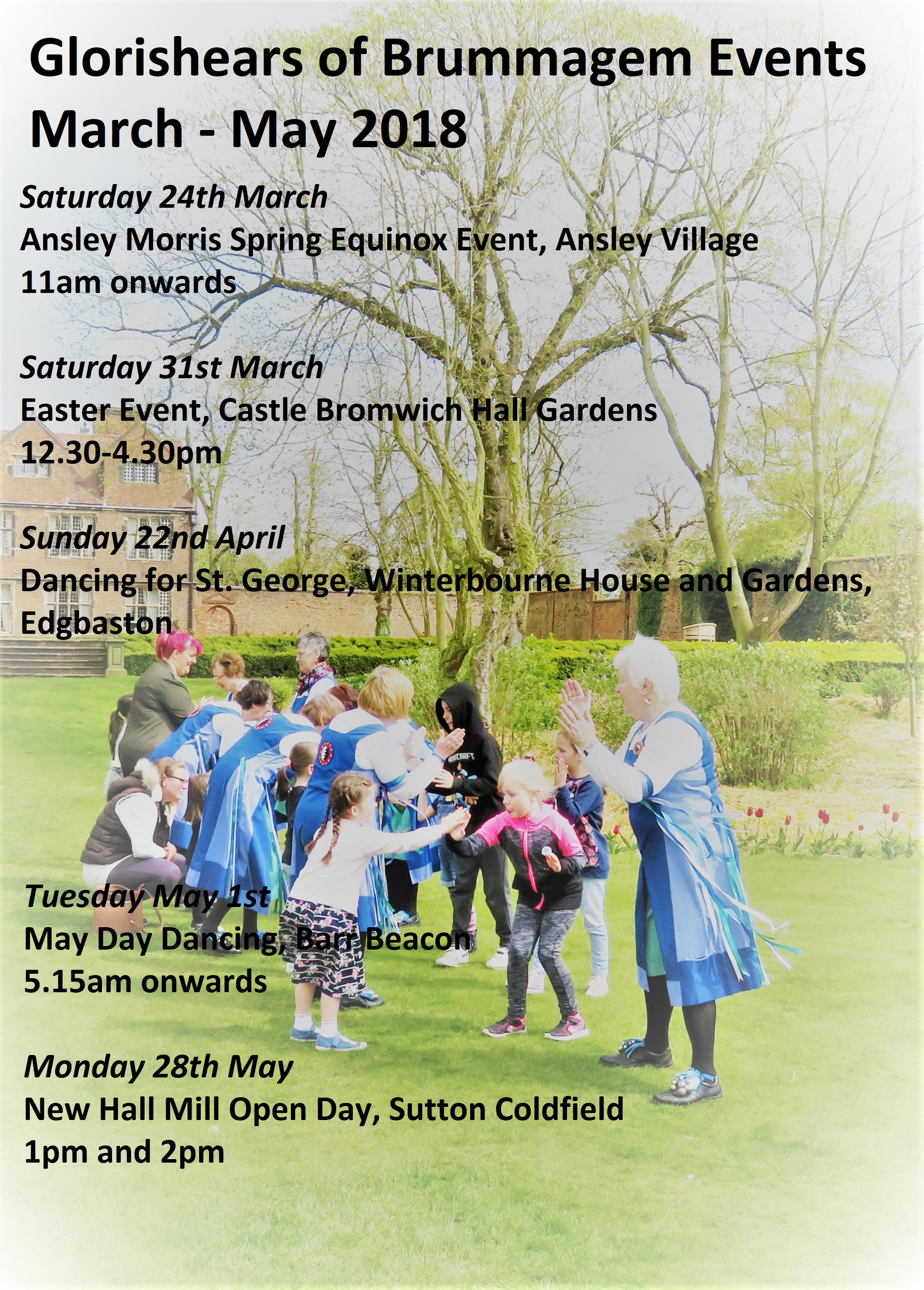 Glorishears events March-May 2018 Final